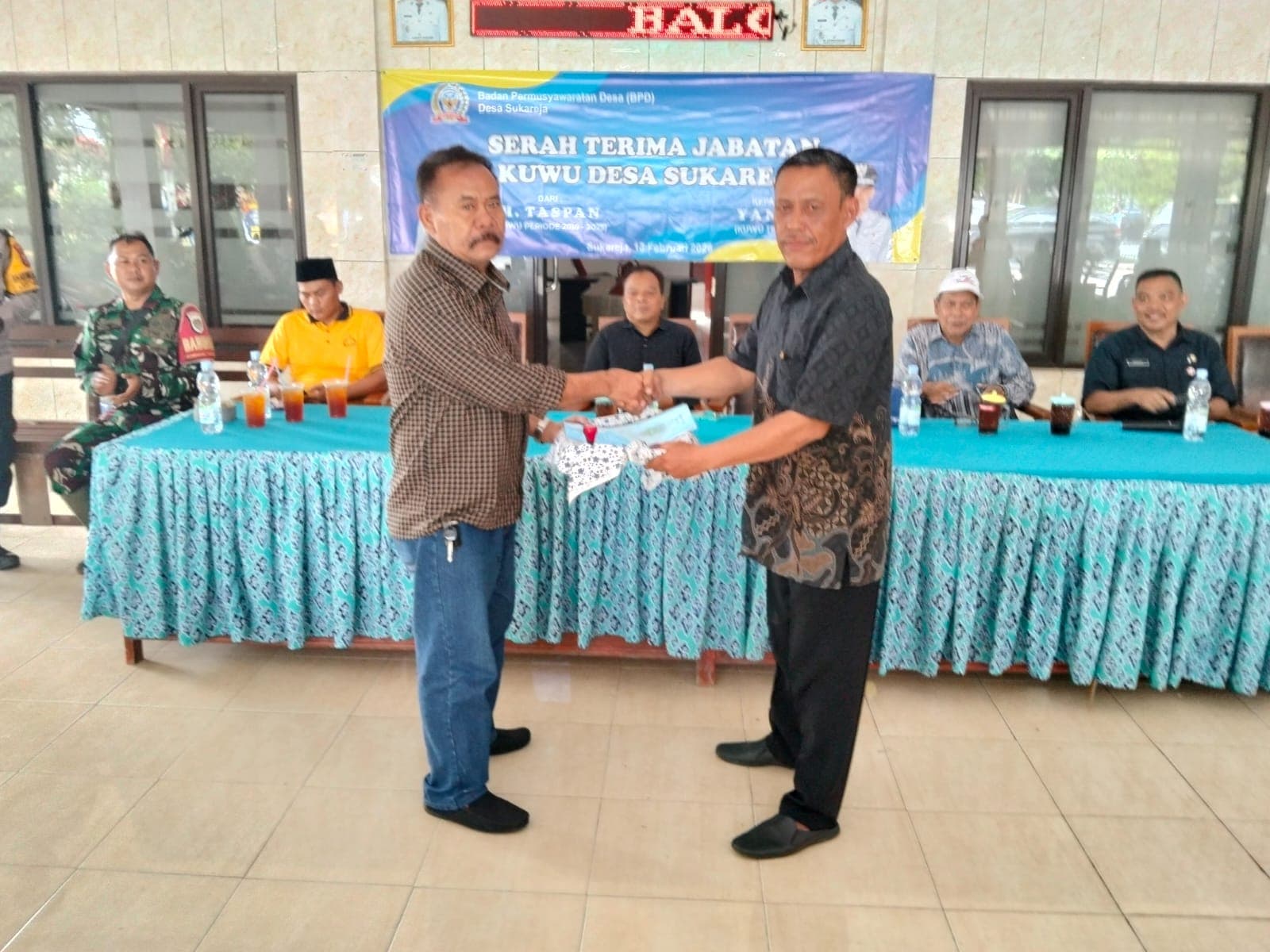 Sertijab Kuwu Sukareja, Haji Taspan Serahkan Tongkat Estafet ke Yanto Jepang, Camat Balongan Tekankan Lanjutkan Pembangunan