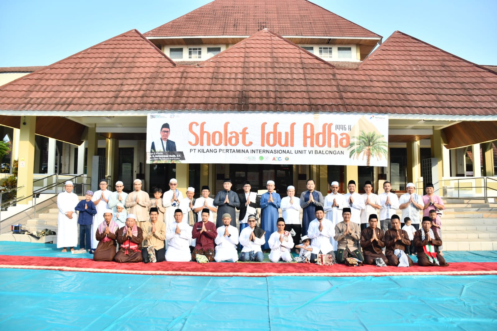 Sholat Idul Adha di Pertamina RU VI Berlangsung Khidmat, Ribuan Jamaah Padati Halaman Masjid