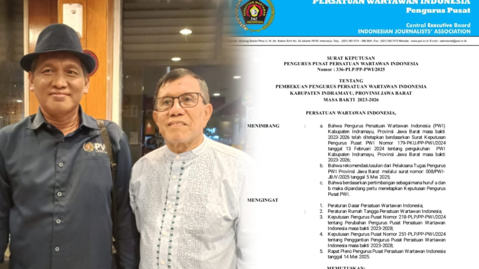 SK Plt PWI Indramayu Tetap Berlaku, HCB Minta Anggota Tidak Terprovokasi