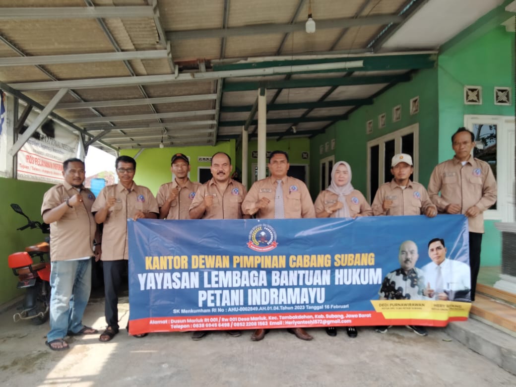 YLBH Petani Resmi Hadir di Subang, Hery Reang Dorong Akses Keadilan untuk Warga Kurang Mampu